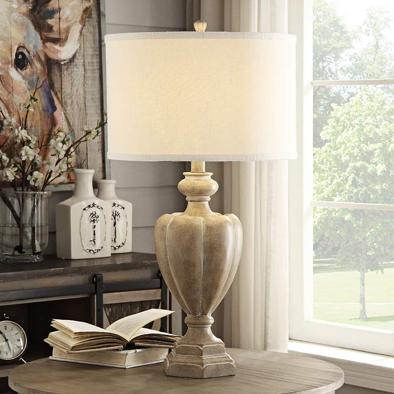 Image 1 Crestview Collection Hailey Blond Wood Table Lamp