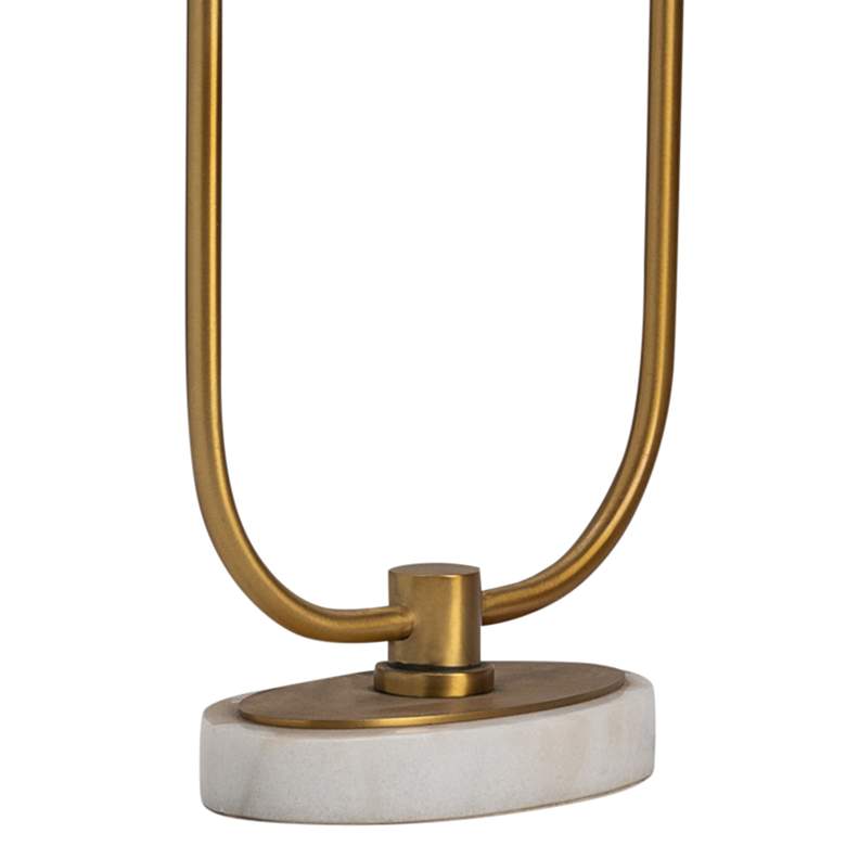 Image 4 Crestview Collection Hale Antique Brass and Marble 2-Light Task Lamp more views