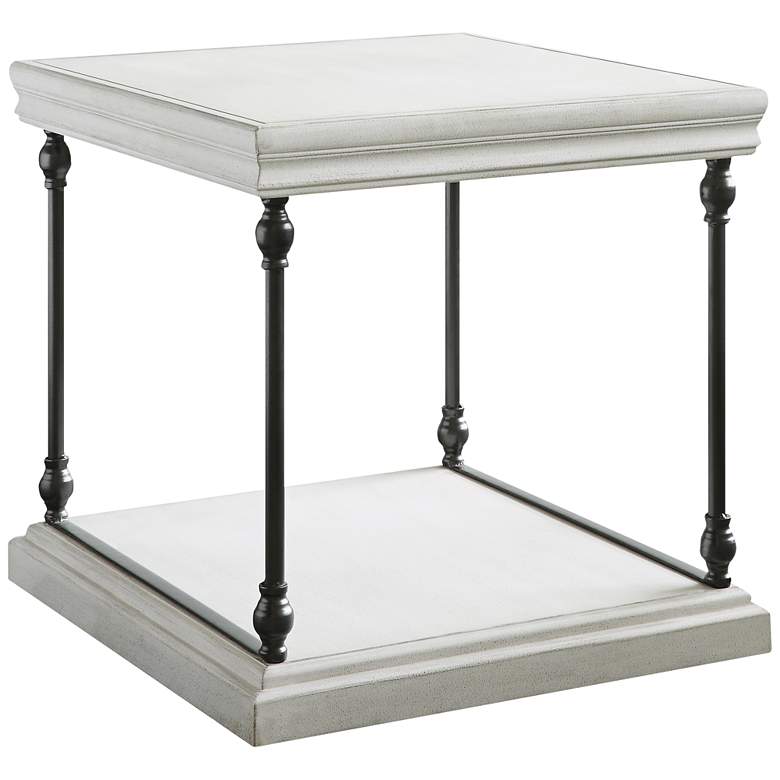 Image 1 Crestview Collection Hanover 25" Wide White Wood End Table