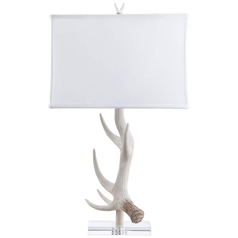 Image 1 Crestview Collection Hart Stag Horn Resin and Crystal Table Lamp