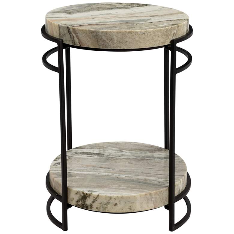 Image 1 Crestview Collection Harvey 18" Wide Marble Side Table