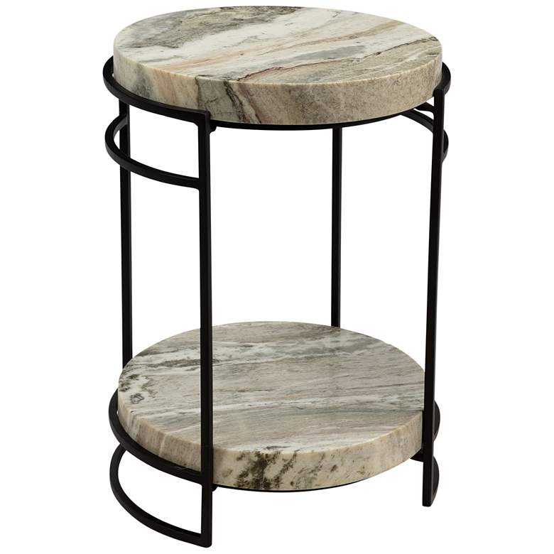 Image 4 Crestview Collection Harvey 18 inch Wide Marble Side Table more views