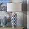 Crestview Collection Hayes Blue and White Ceramic Table Lamp