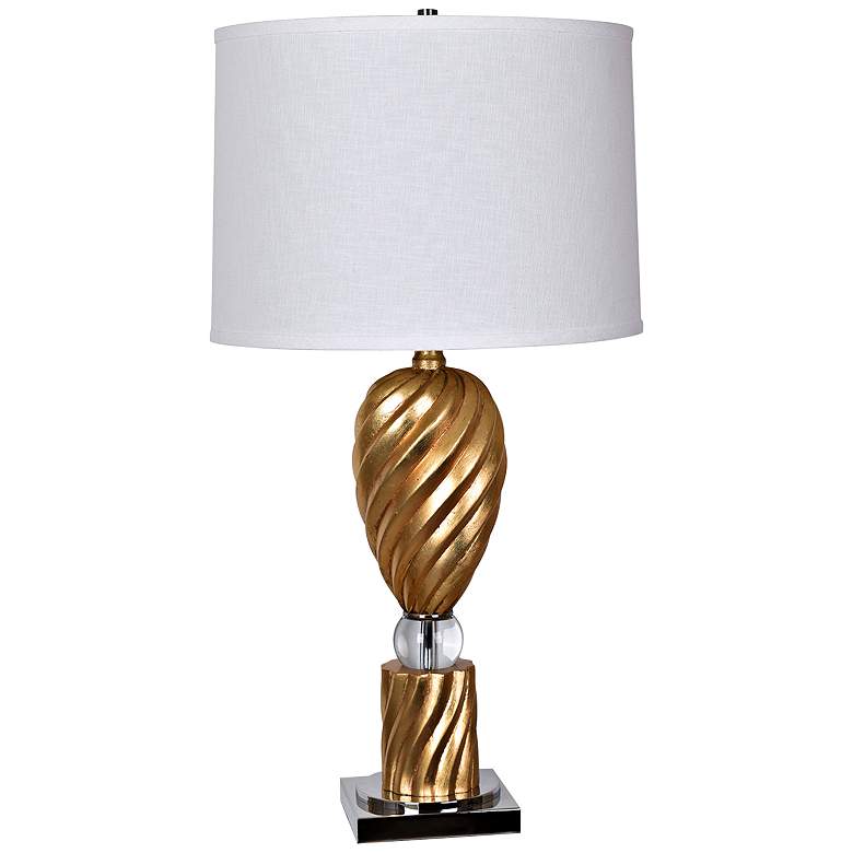 Image 1 Crestview Collection Hayman Gold Leaf Table Lamp