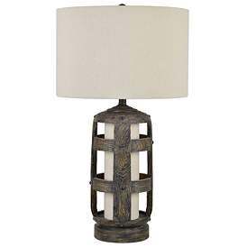 Image1 of Crestview Collection Hayward 30" Rustic Modern Night Light Table Lamp
