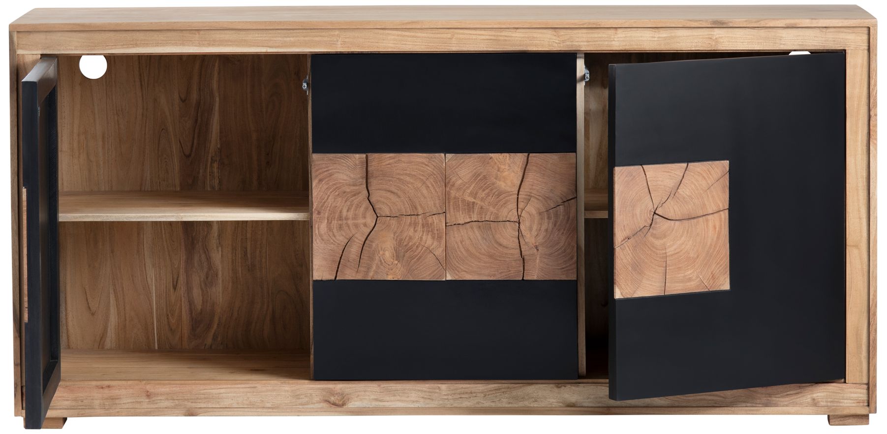 Image 2 Crestview Collection Heartwood Four Door Console more views