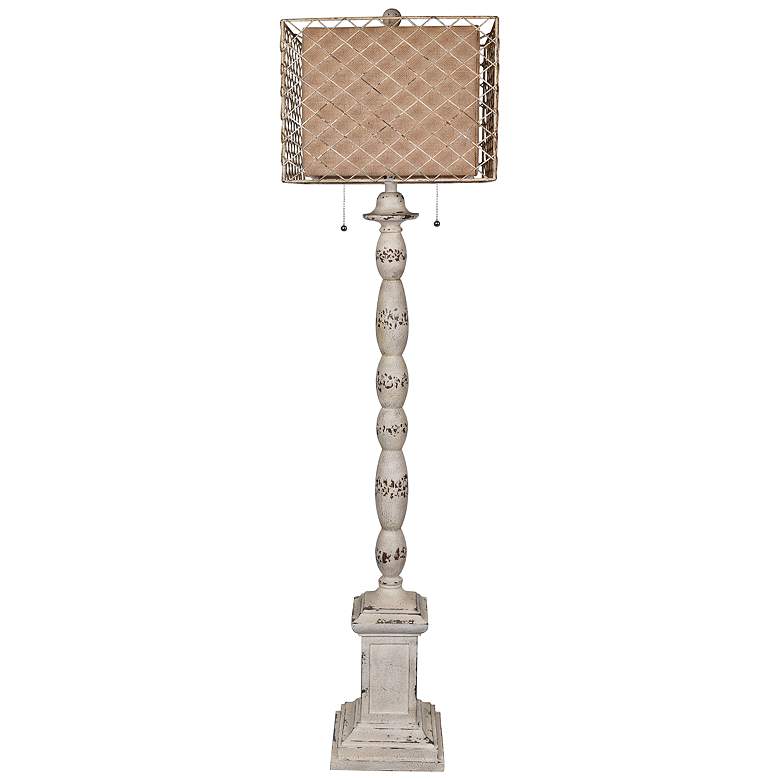 Image 1 Crestview Collection Holcomb 62" Classic Antique White Floor Lamp