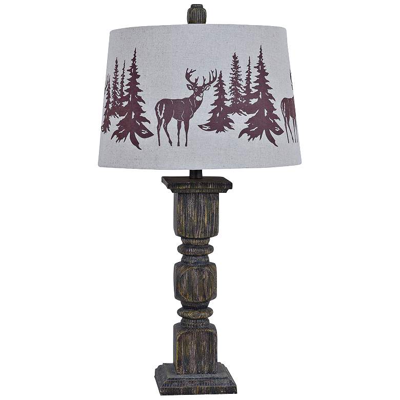 Image 1 Crestview Collection Hunt Walnut Table Lamp