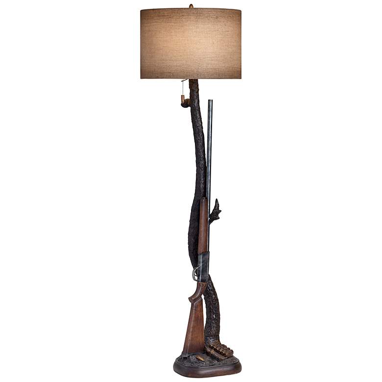 Image 2 Crestview Collection Huntington Brown Tree Trunk Floor Lamp