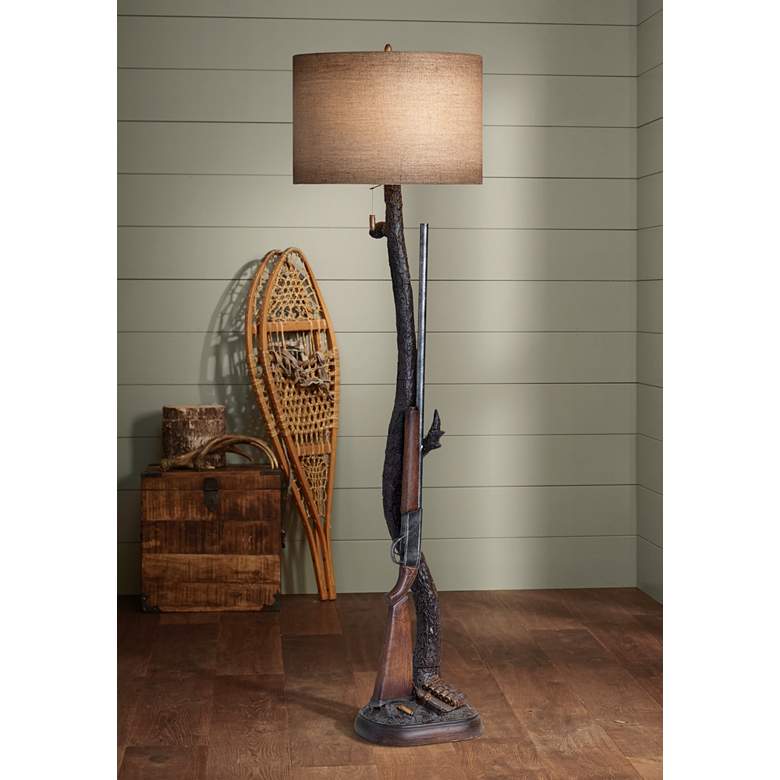 Image 1 Crestview Collection Huntington Brown Tree Trunk Floor Lamp