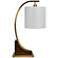 Crestview Collection Ian Soft Brass and Wood Arc Desk Lamp