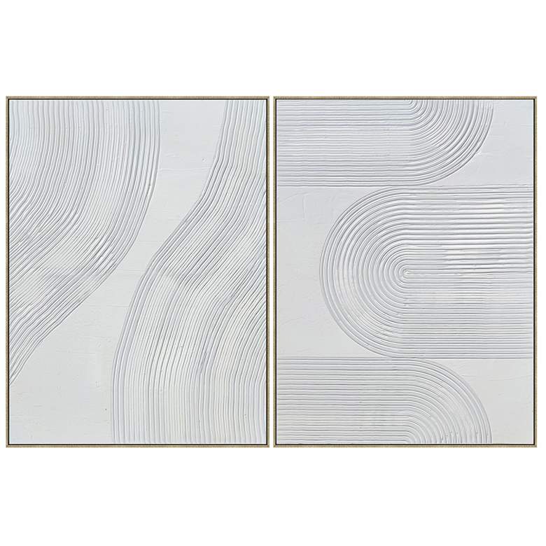 Image 1 Crestview Collection  inchWhite Ways inch Framed Canvas
