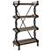 Crestview Collection Industrial Metal Natural Oak Etagere