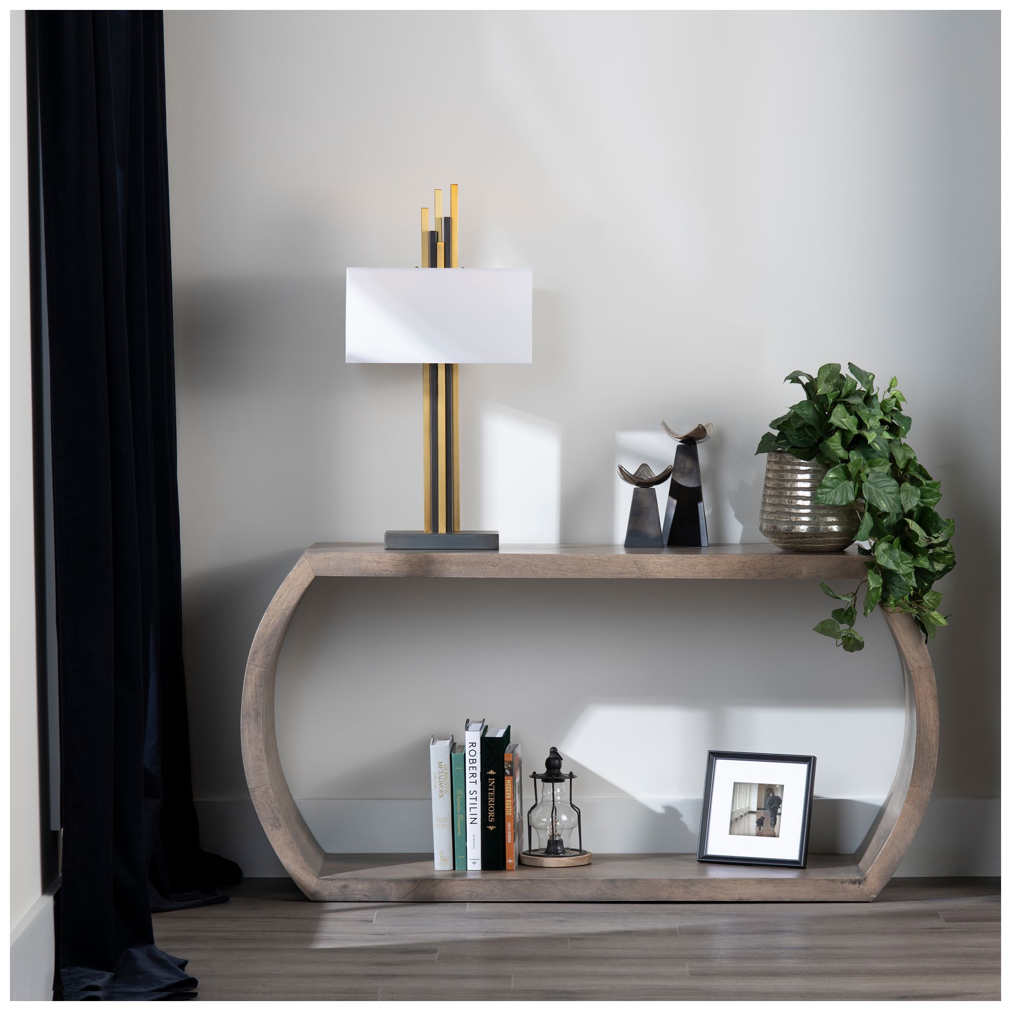 Image 5 Crestview Collection Infinity Grey Console Table more views