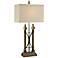 Crestview Collection Iron Side Green Gold Metal Table Lamp
