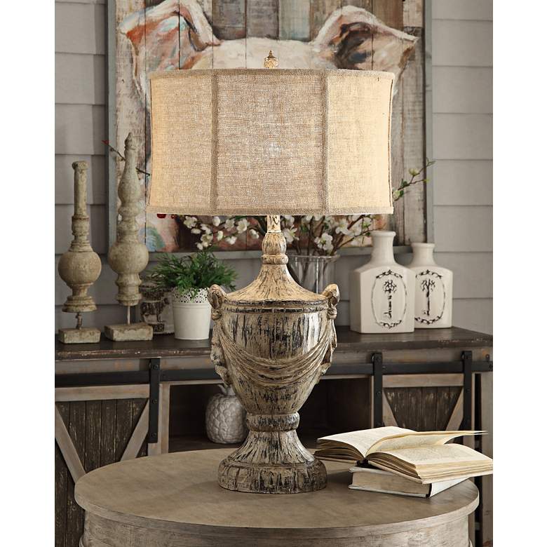 Image 1 Crestview Collection Jameson Bony Wood Table Lamp