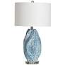 2_Crestview Collection Janice 28" High Swirl Blue Ceramic Table Lamp