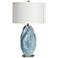 Crestview Collection Janice 28" High Swirl Blue Ceramic Table Lamp