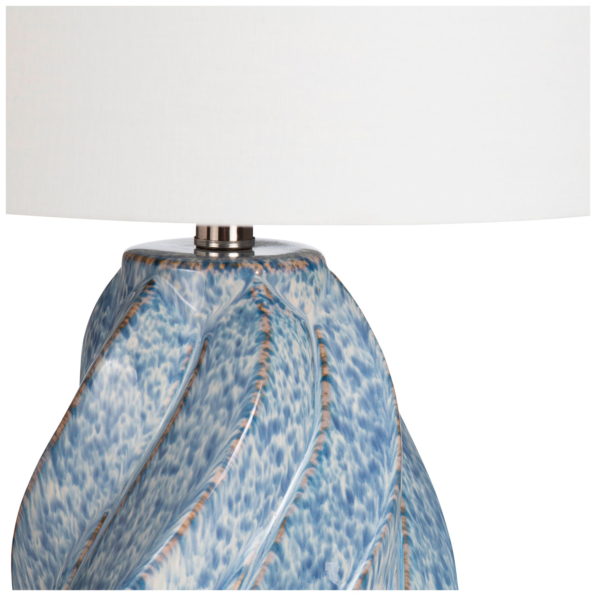 Image 5 Crestview Collection Janice 28" High Swirl Blue Ceramic Table Lamp more views