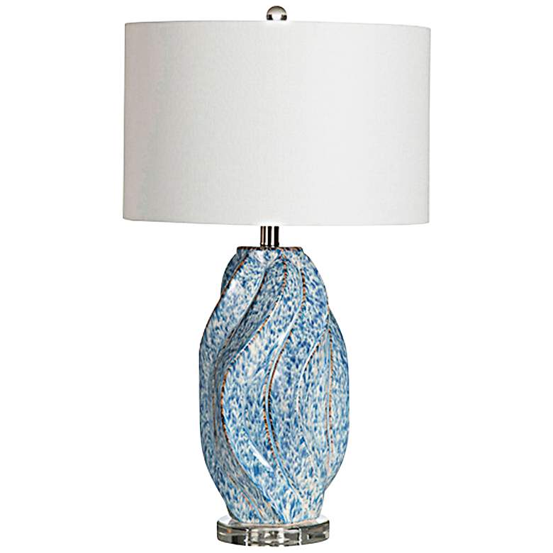 Image 2 Crestview Collection Janice Swirl Blue Ceramic Table Lamp