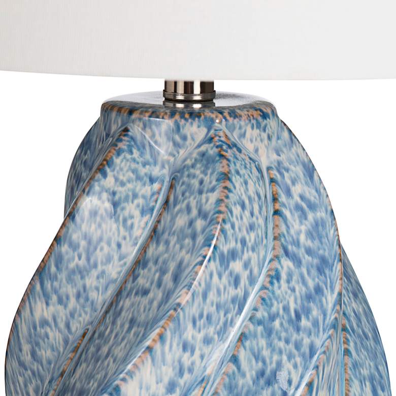 Image 4 Crestview Collection Janice Swirl Blue Ceramic Table Lamp more views