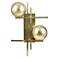 Crestview Collection Jennings Golden Double Globes Metal Wall Sconce