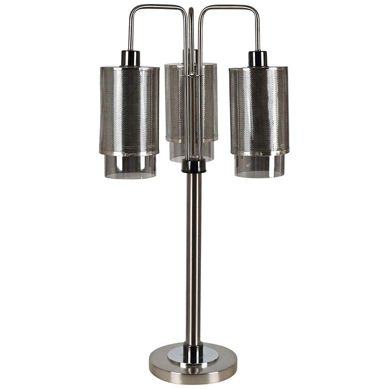 Image 1 Crestview Collection Jett Brushed Stainless Desk Lamp