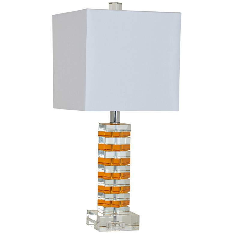 Image 1 Crestview Collection Jill Orange and Crystal Table Lamp