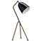 Crestview Collection Kai Antique Brass and Black Tri-Leg Desk Lamp
