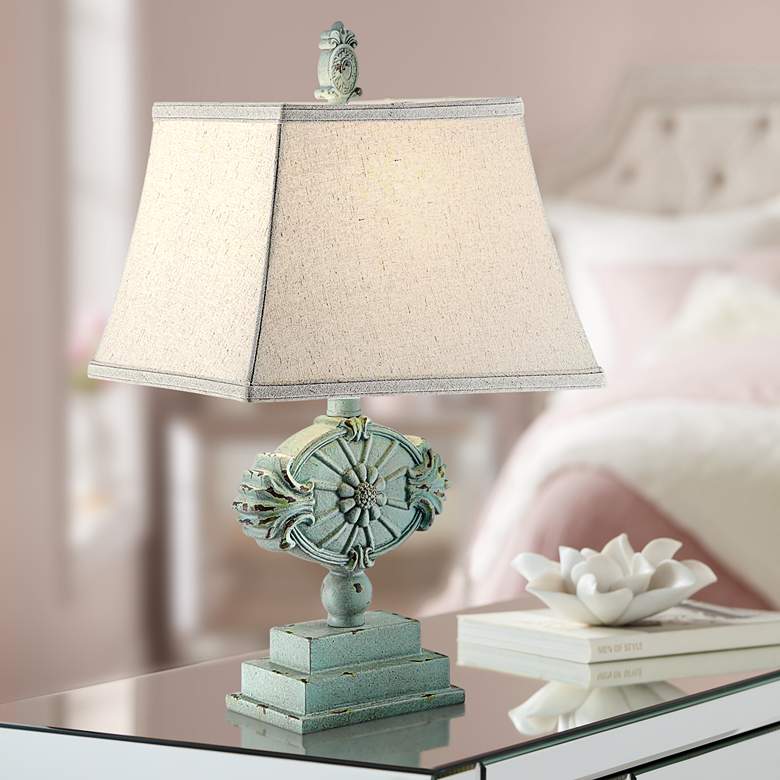 Image 1 Crestview Collection Kaleen Antique Blue Table Lamp