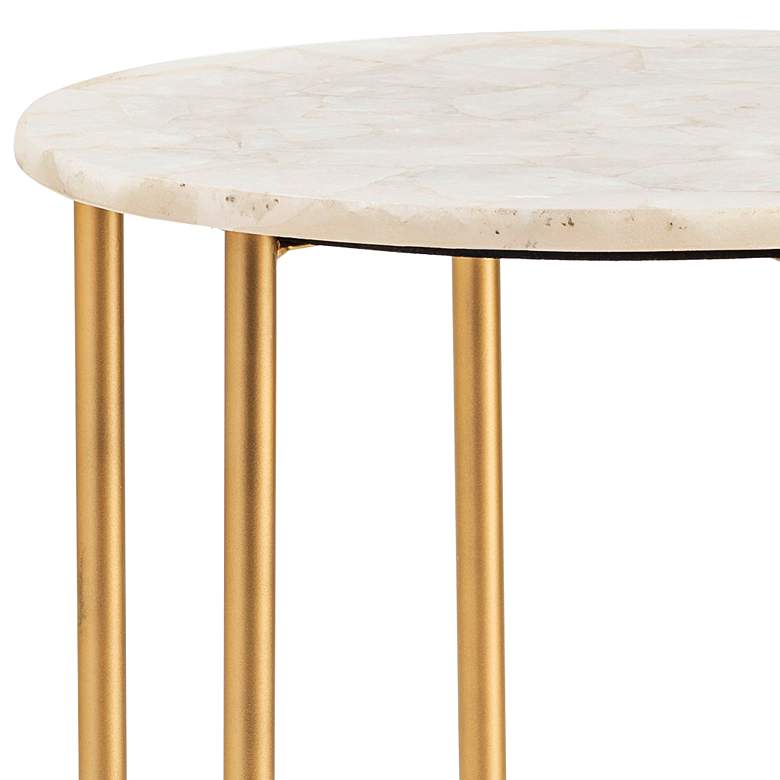 Image 2 Crestview Collection Katherine 24" Wide Gold Accent Table more views