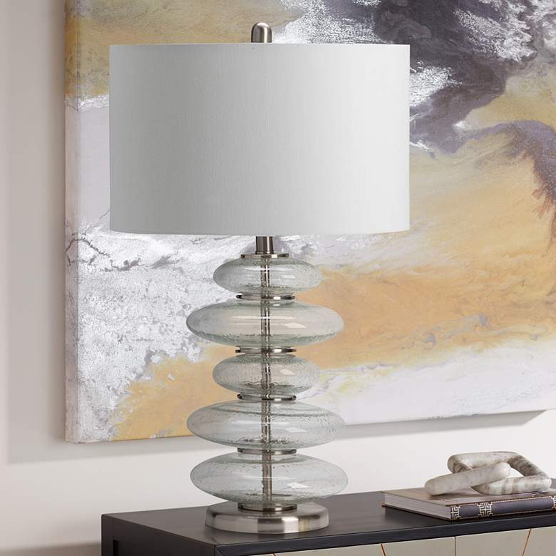 Image 1 Crestview Collection Keller 27 1/4" Stacked Bubble Glass Table Lamp