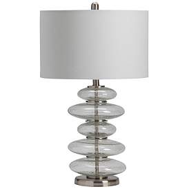Image2 of Crestview Collection Keller Stacked Bubble Glass Table Lamp