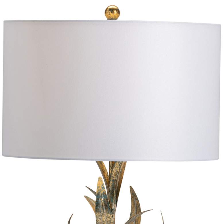 Image 4 Crestview Collection Kendrick 32 3/4 inch Free Form Leaves Gold Table Lamp more views