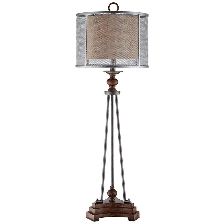 Image 1 Crestview Collection Kenwood Iron and Wood Table Lamp