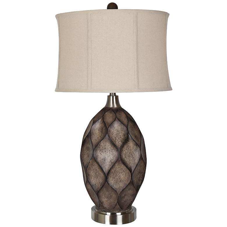 Image 1 Crestview Collection Kimball 34" Carved Wood Table Lamp