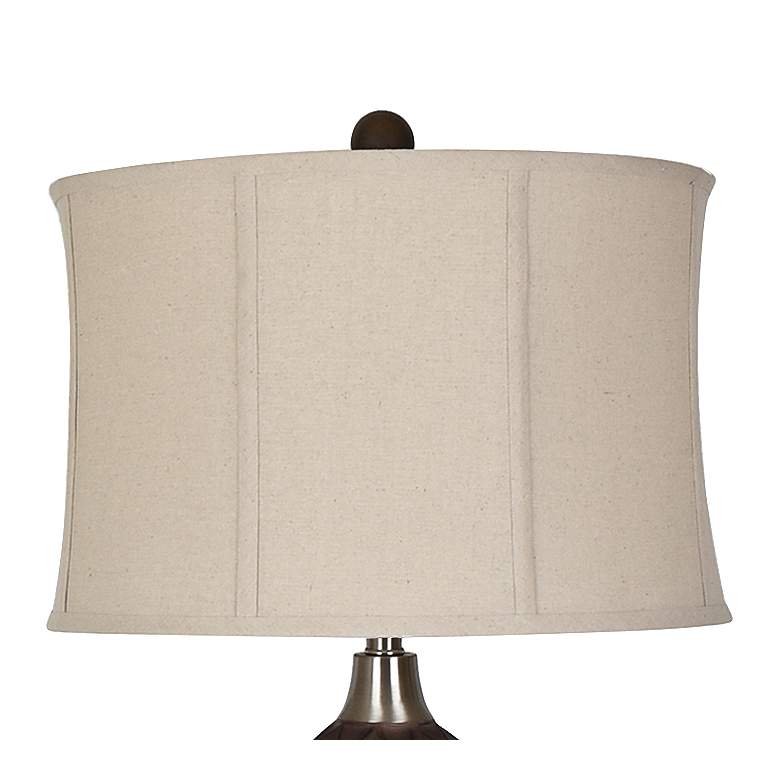 Image 2 Crestview Collection Kimball 34" Carved Wood Table Lamp more views
