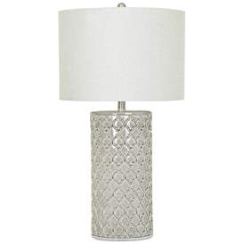 Image1 of Crestview Collection Kincaid 30" Gray Ceramic Column Table Lamp