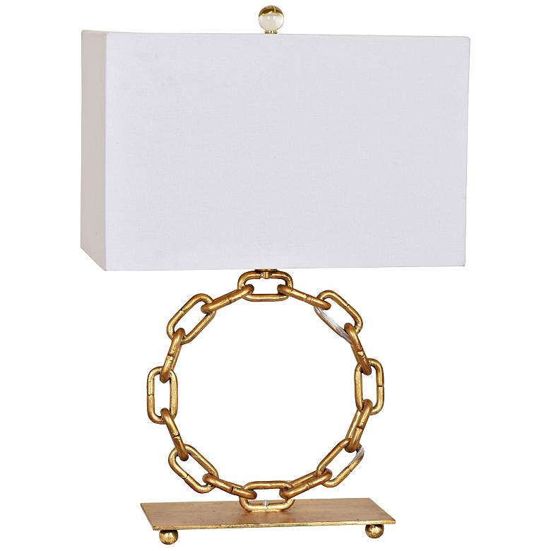 Image 1 Crestview Collection La Salle Gold Leaf Chain Ring Table Lamp