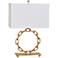 Crestview Collection La Salle Gold Leaf Chain Ring Table Lamp