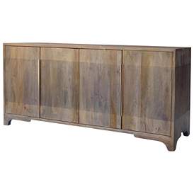 Image1 of Crestview Collection Laurelwood Two Tone Grey Mango Wood 4 Door Sideboard