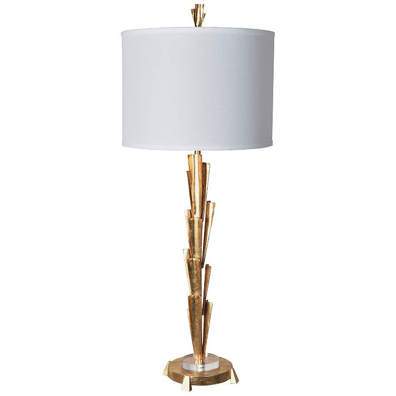 Image 1 Crestview Collection Lawrence Gold Leaf Modern Table Lamp