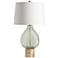 Crestview Collection Leaf Translucent Pale Green Glass Table Lamp
