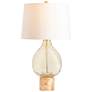 3_Crestview Collection Leaf Translucent Pale Green Glass Table Lamp more views