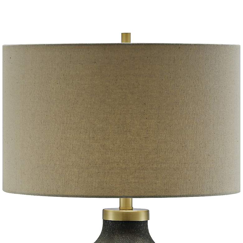 Image 3 Crestview Collection Liam Black Pitted Glass Table Lamp more views
