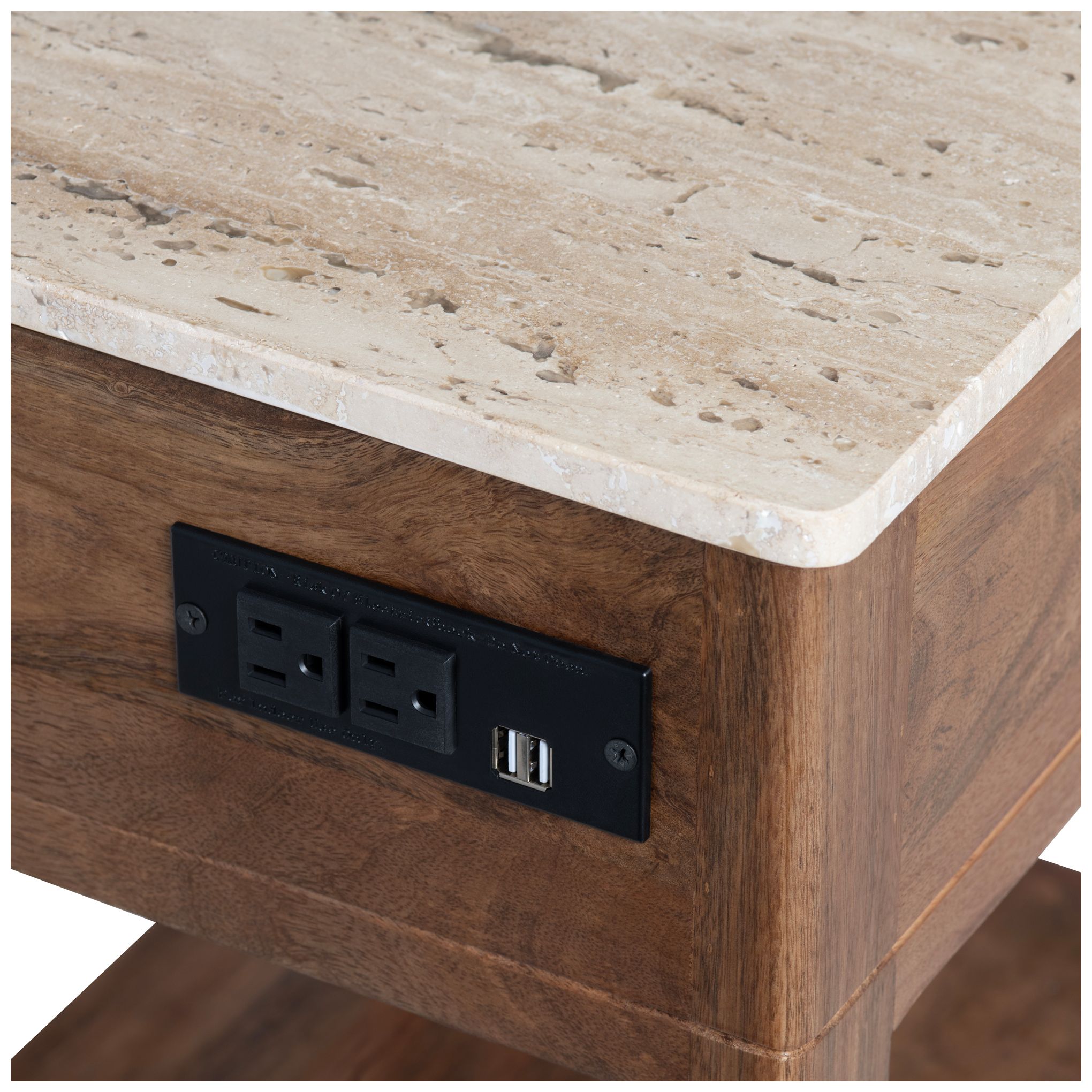 Image 4 Crestview Collection Liam Wooden Side Table more views