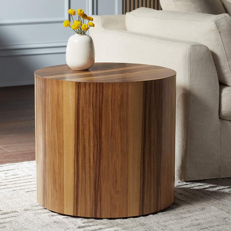 Image 2 Crestview Collection Limba 23 3/4" Wide Brown End Table