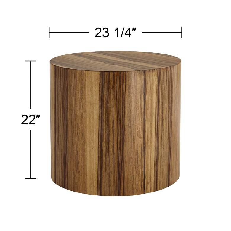 Image 6 Crestview Collection Limba 23 3/4" Wide Brown End Table more views