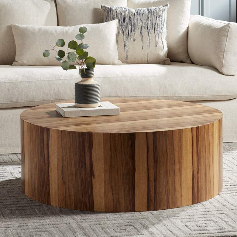 Image 1 Crestview Collection Limba 42 inch Wide Brown Cocktail Table