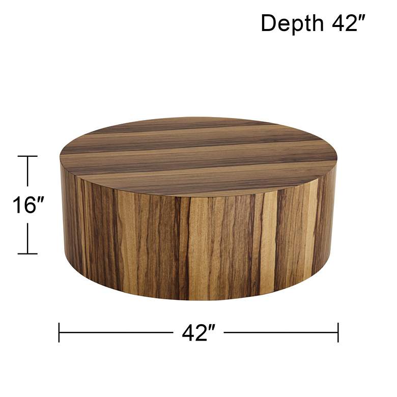 Image 6 Crestview Collection Limba 42 inch Wide Brown Cocktail Table more views